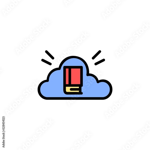 internet school icon. online learning icon. perfect for application, web, logo and presentation template. icon design filled line style
