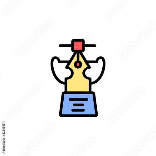 creative award icon. online learning icon. perfect for application, web, logo and presentation template. icon design filled line style