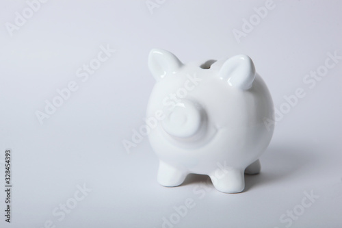 piggy piggy bank on a light background. The concept of saving money.