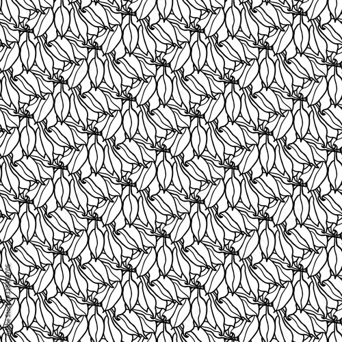Art nouveau vector seamless flower pattern