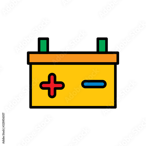 car battery icon vector template