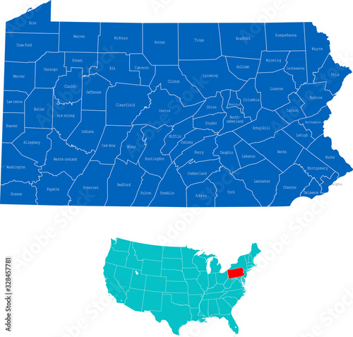 map of Pennsylvania