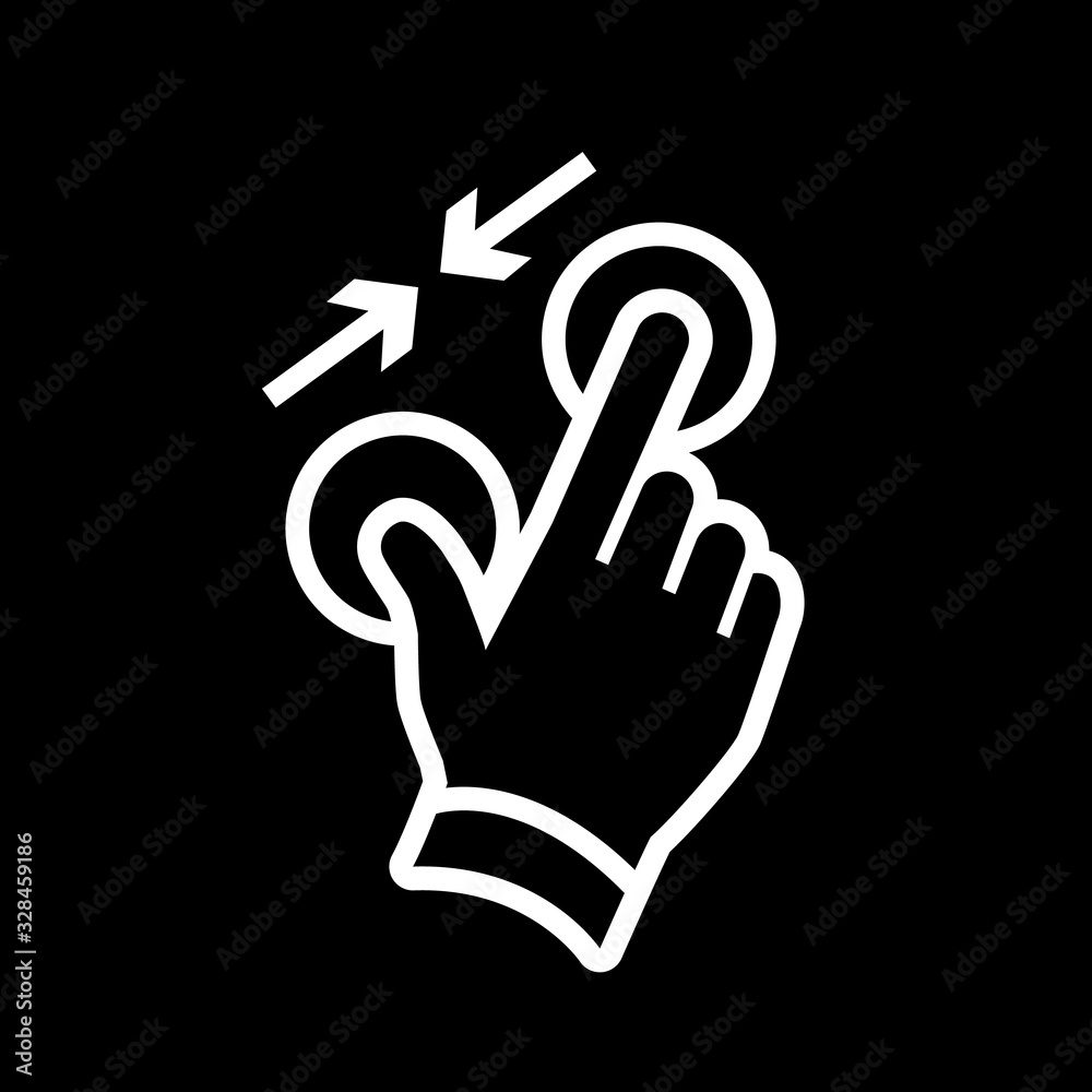 Obraz premium hand pinch gesture icon