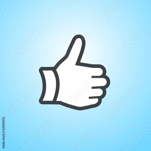 hand thumb up gesture icon