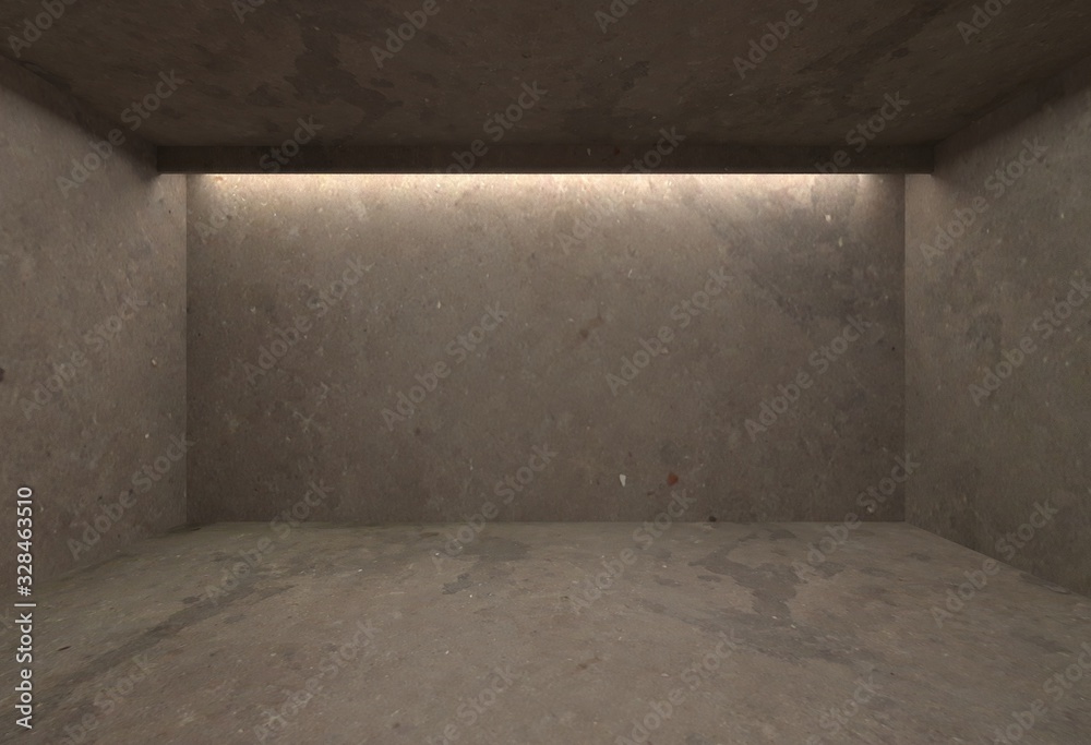 indirect lighting concrete wall 3d image 1 indirect lighting concrete wall 3d image 1