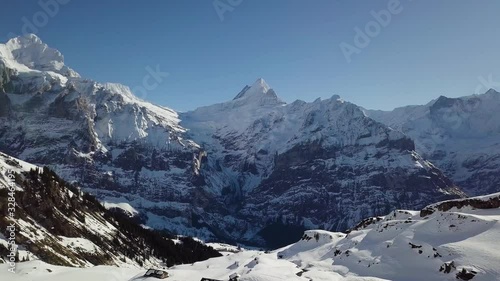 Breathtaking Aerial View Swiss Alps Bachlager Switzerland photo