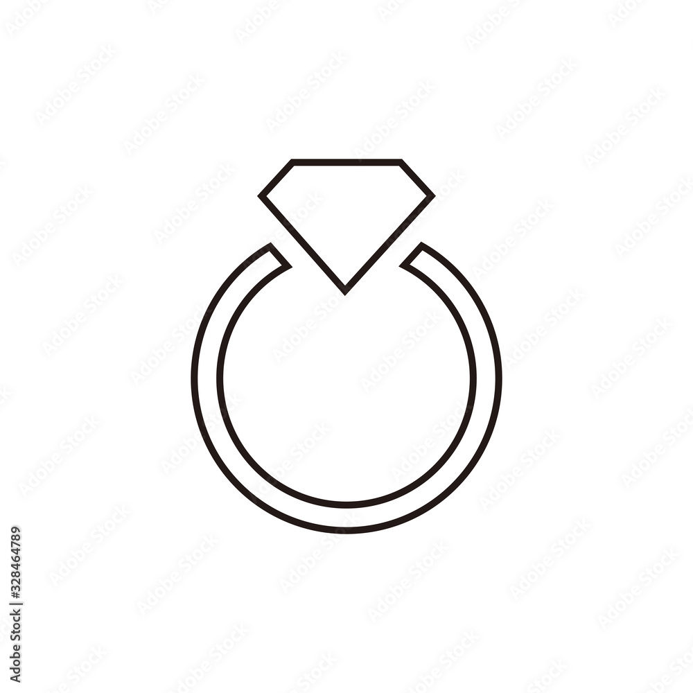 Wedding rings icon vector illustration Wedding rings icon vector illustration