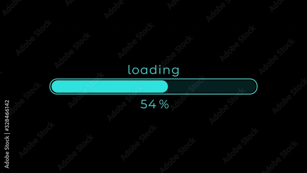 Futuristic progress loading bar 0-100 default