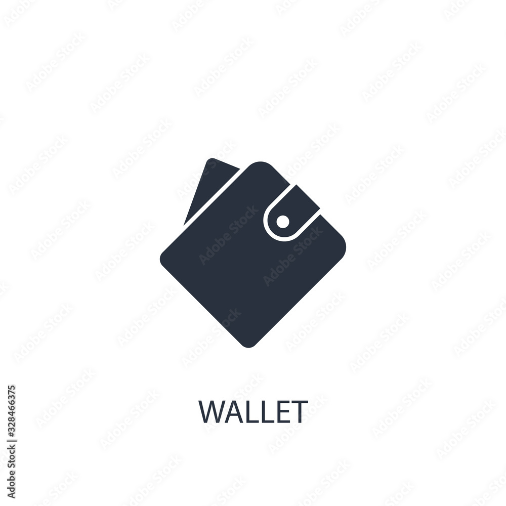 Wallet icon. Simple shopping element illustration. Wallet icon. Simple shopping element illustration.