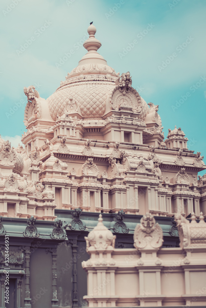 Beautiful architecture of historical building Sri Meenadchi Sundareswarar Temple in Galle