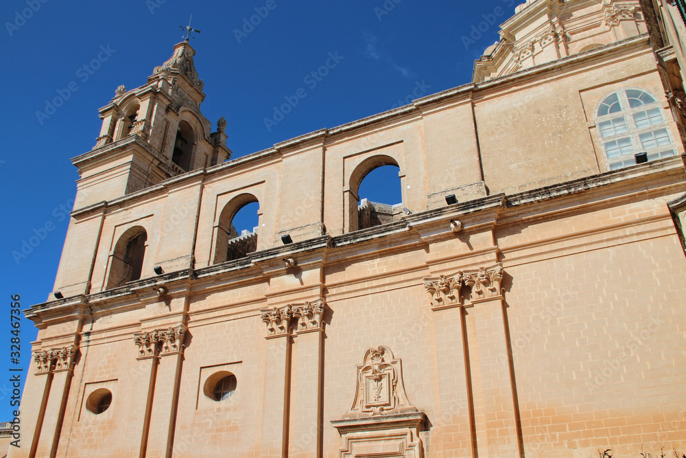 saint-paul cathedral in mdina in malta