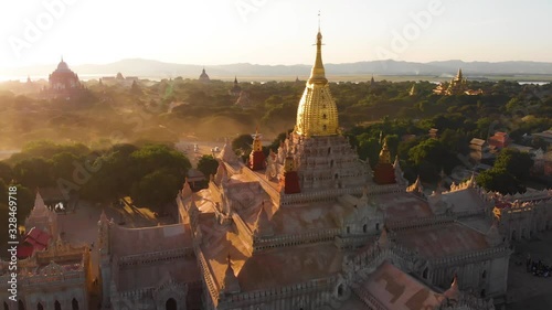 Aerial view of Ananda temple, Bagan, Myanmar