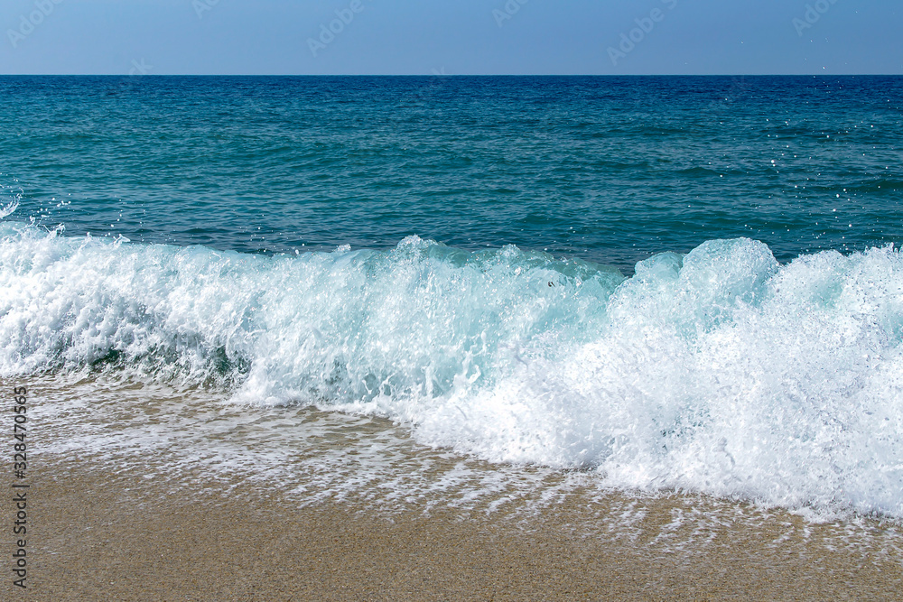 Sea wave and foam Sea wave and foam