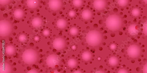 Seamless pattern on the theme of the spread of coronavirus. Red background. Can be used to create banners and web designs. A pandemic of a viral infection.