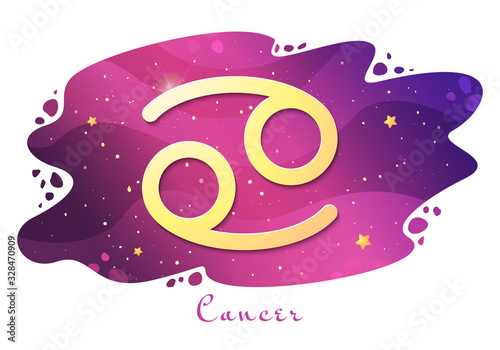 Sign of the zodiac of Cancer, vector illustration