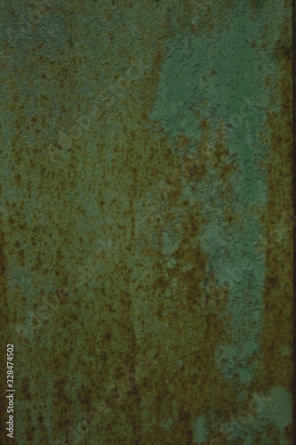 green metal sheet with rust