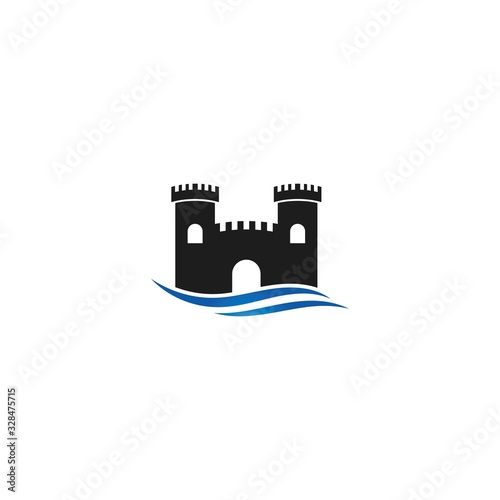 Castle Logo vector icon illustration