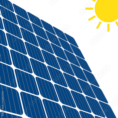 solar battery panel - vector illustration