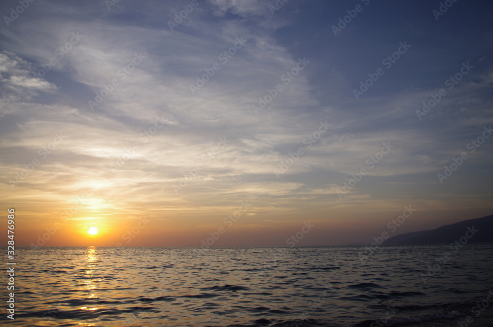 Beautiful Sunset Tropical Seascape