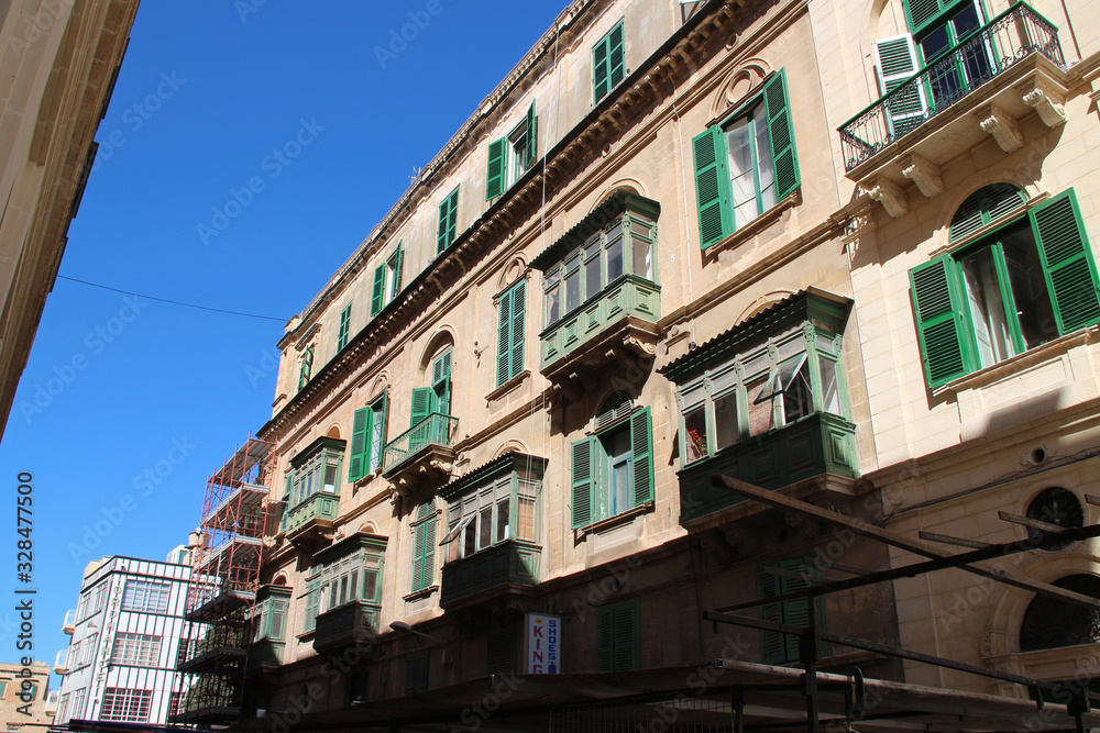 flats buildings in valletta in malta