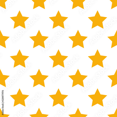 Seamless Pattern Background - Yellow Stars Illustration