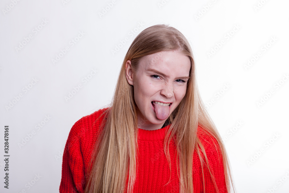 portrait of a disgusted woman portrait of a disgusted woman