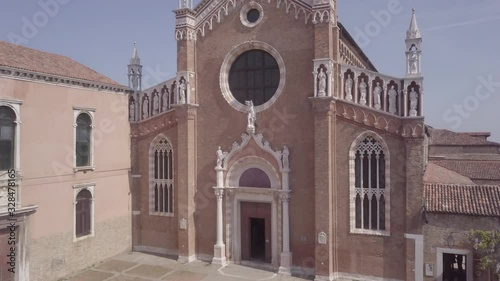 Venice, Italy. Aerial view of Madonna dell'Orto church 1