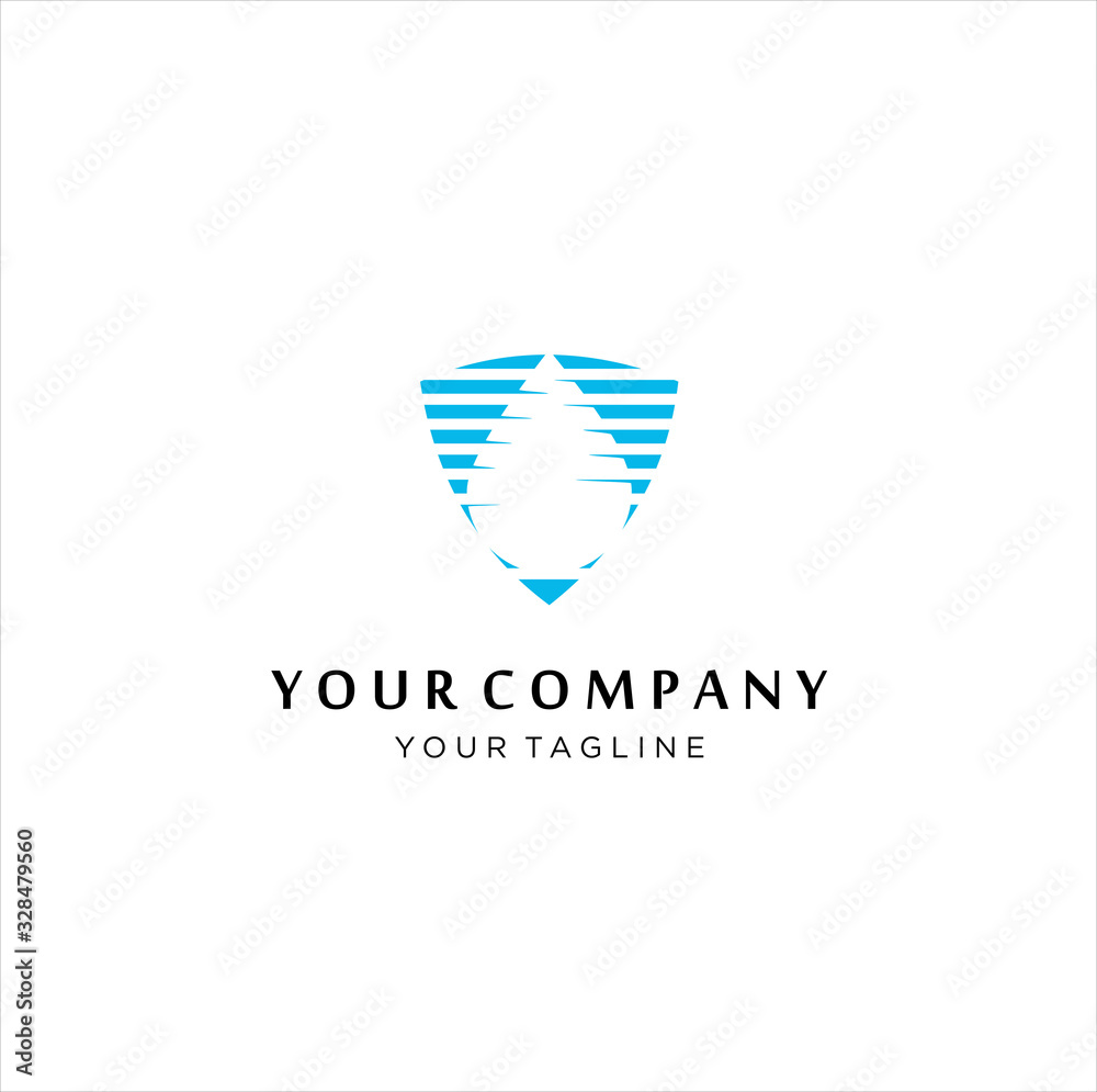 Waterproof Water Shield Logo Template