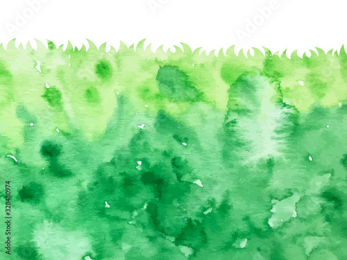 草原の水彩風イラスト素材