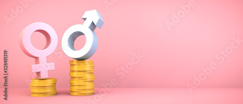 Obraz na płótnie gender earnings gap