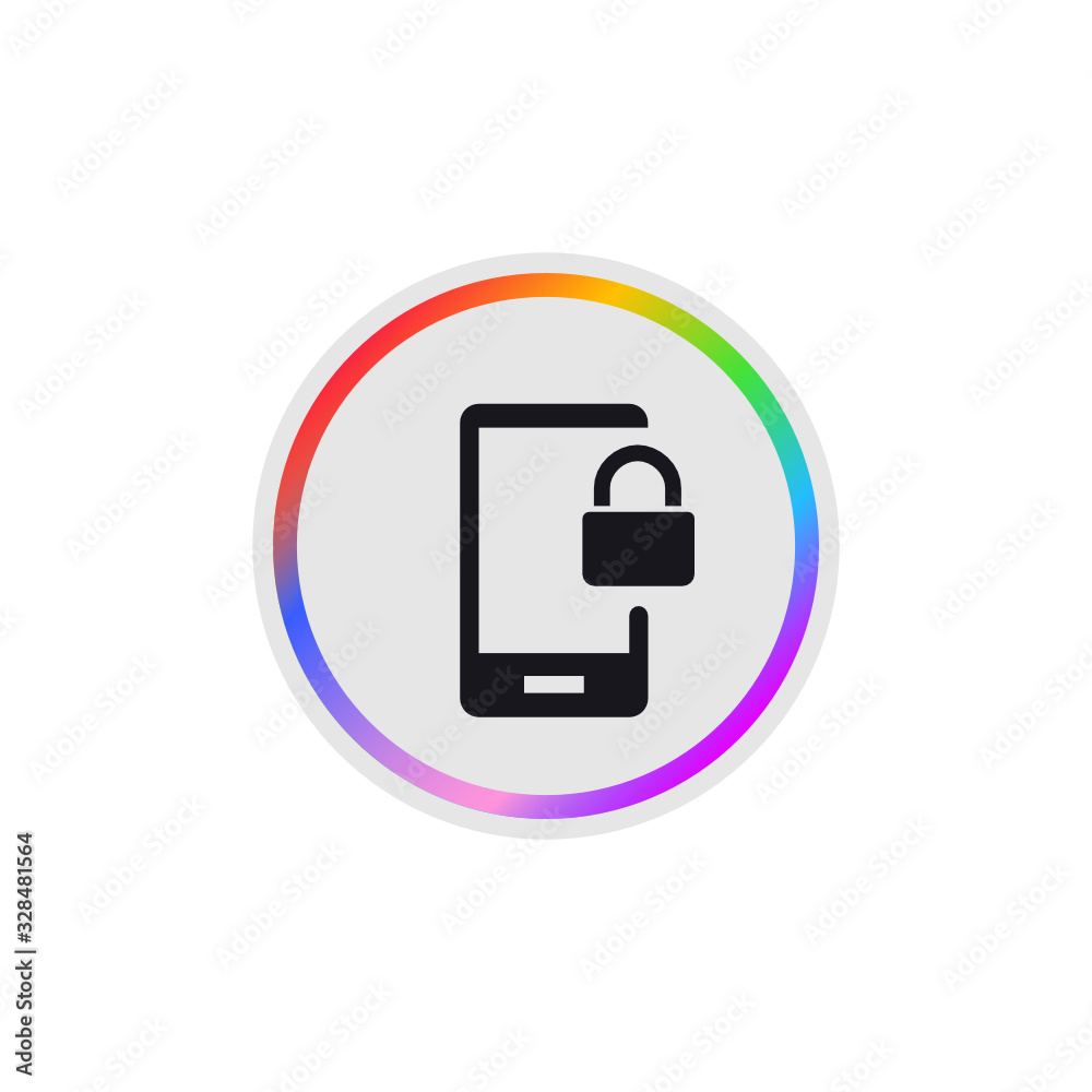 Locked Mobile - Modern App Button Locked Mobile - Modern App Button