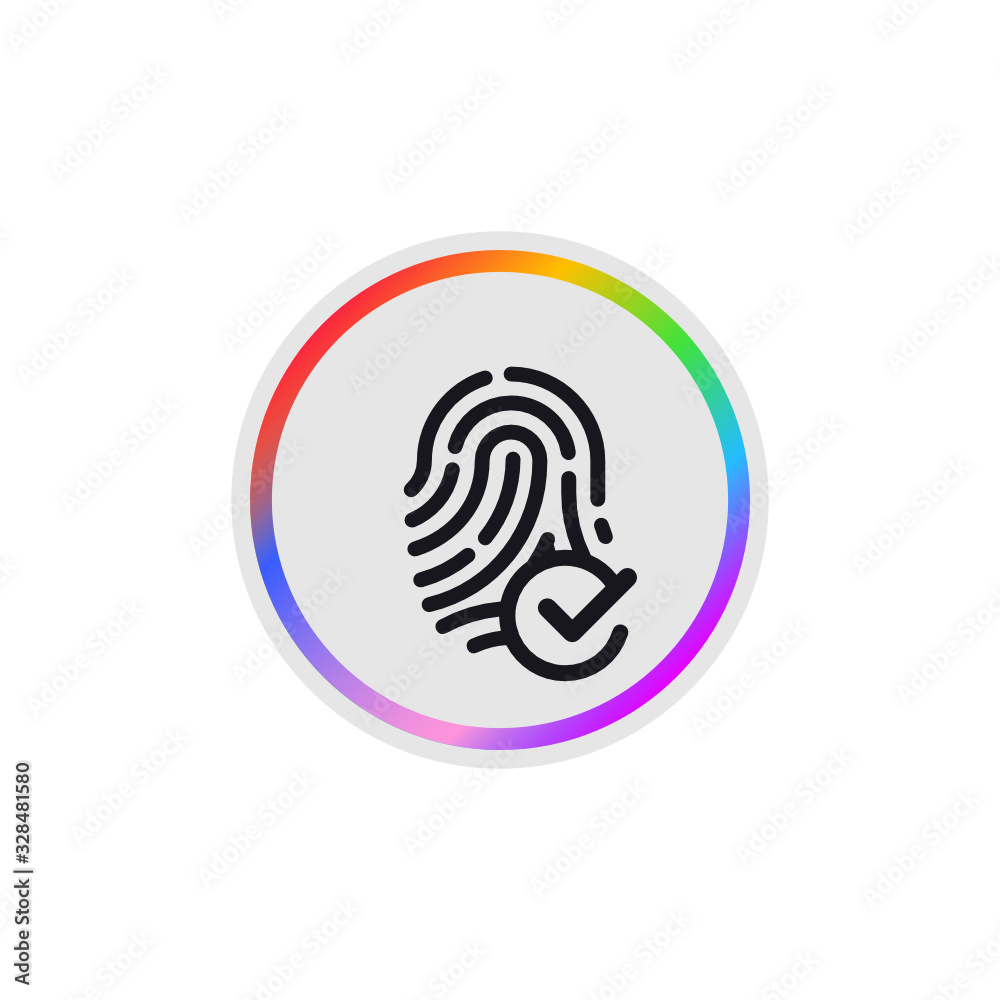 Verified Fingerprint - Modern App Button Verified Fingerprint - Modern App Button
