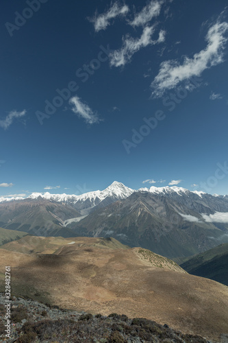 Majestic China Snow Mountain.Stunning Chinese natural landscape.Mountainous landscape. 