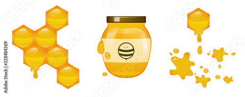 Honey vector set