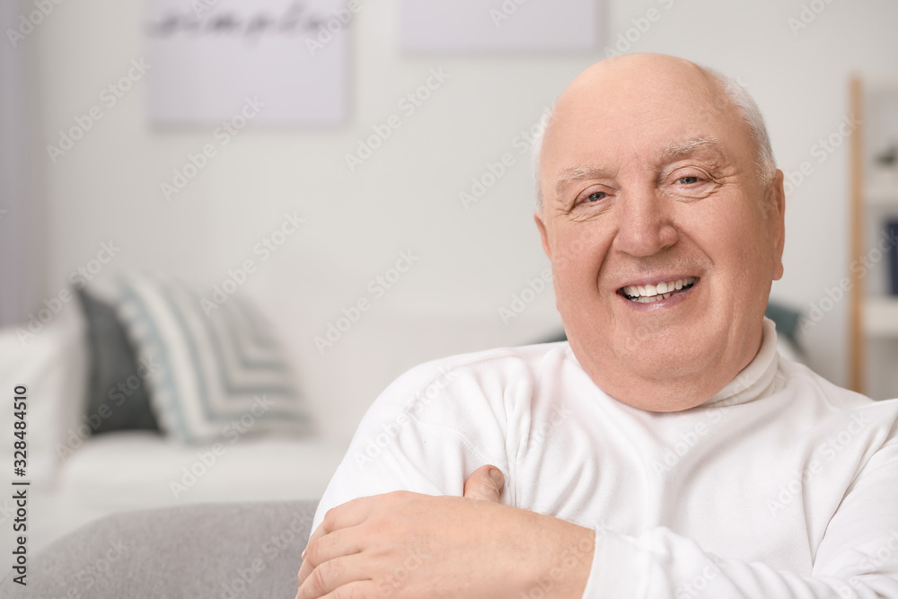 Portrait of elderly man at home Portrait of elderly man at home