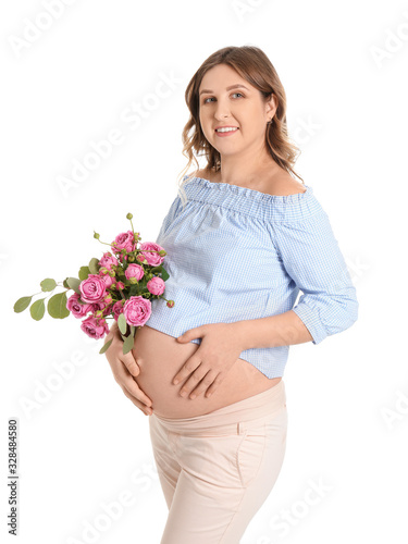 Beautiful pregnant woman wi...