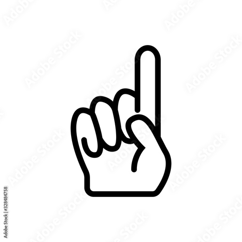 the glove of the football fan icon vector. Thin line sign. Isolated contour symbol illustration