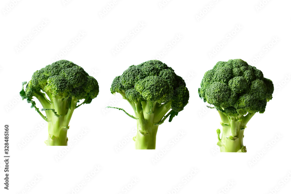 Soft focus of green bio broccoli isolated on white background ,this  vegetable is come from biology gardening. Food and healthy care concept.  Stock Photo | Adobe Stock