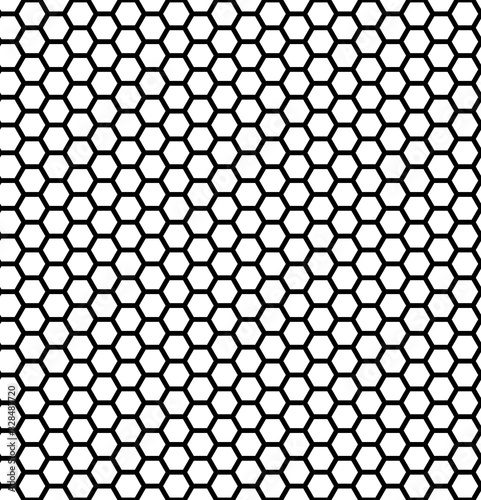 Honeycomb grid texture, hexagon pattern vector
