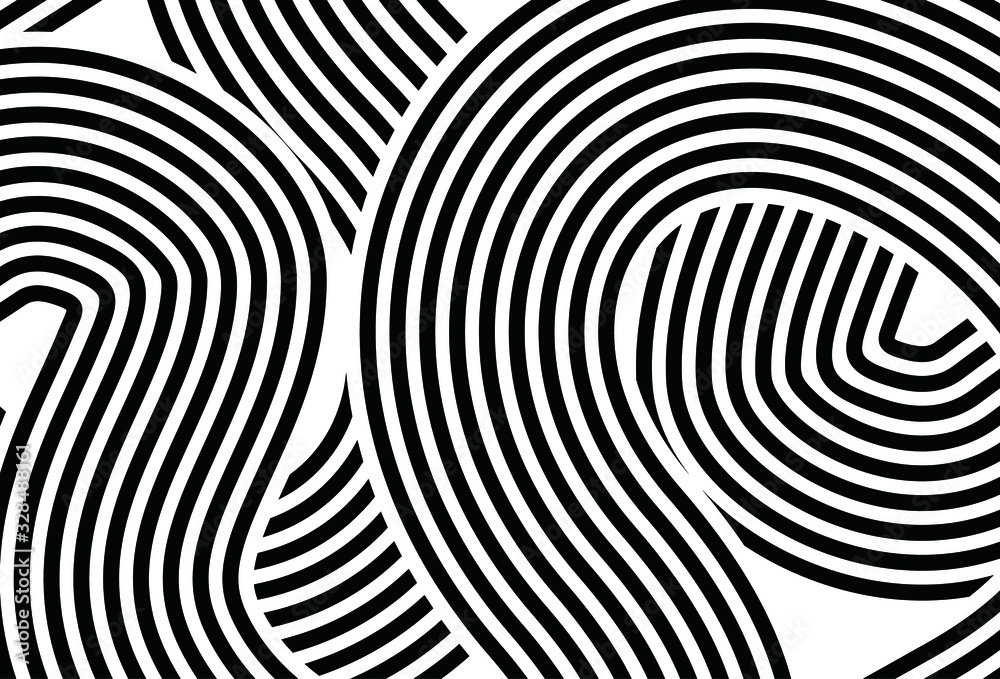 Black and white abstract waves. Modern monochrome vector background Black and white abstract waves. Modern monochrome vector background