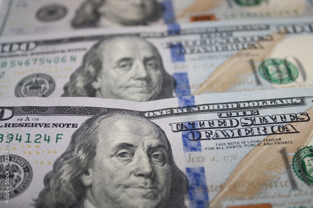 100 dollar bills with Franklin 100 dollar bills with Franklin