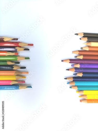 A close up of a colored pencil
