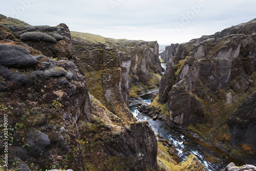 Incredible landscape from famous Fjadrargljufur canyon in South east of Iceland, Europe © Ivan Kmit