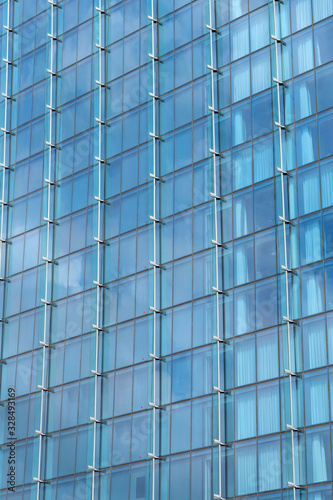 skyscraper windows close up