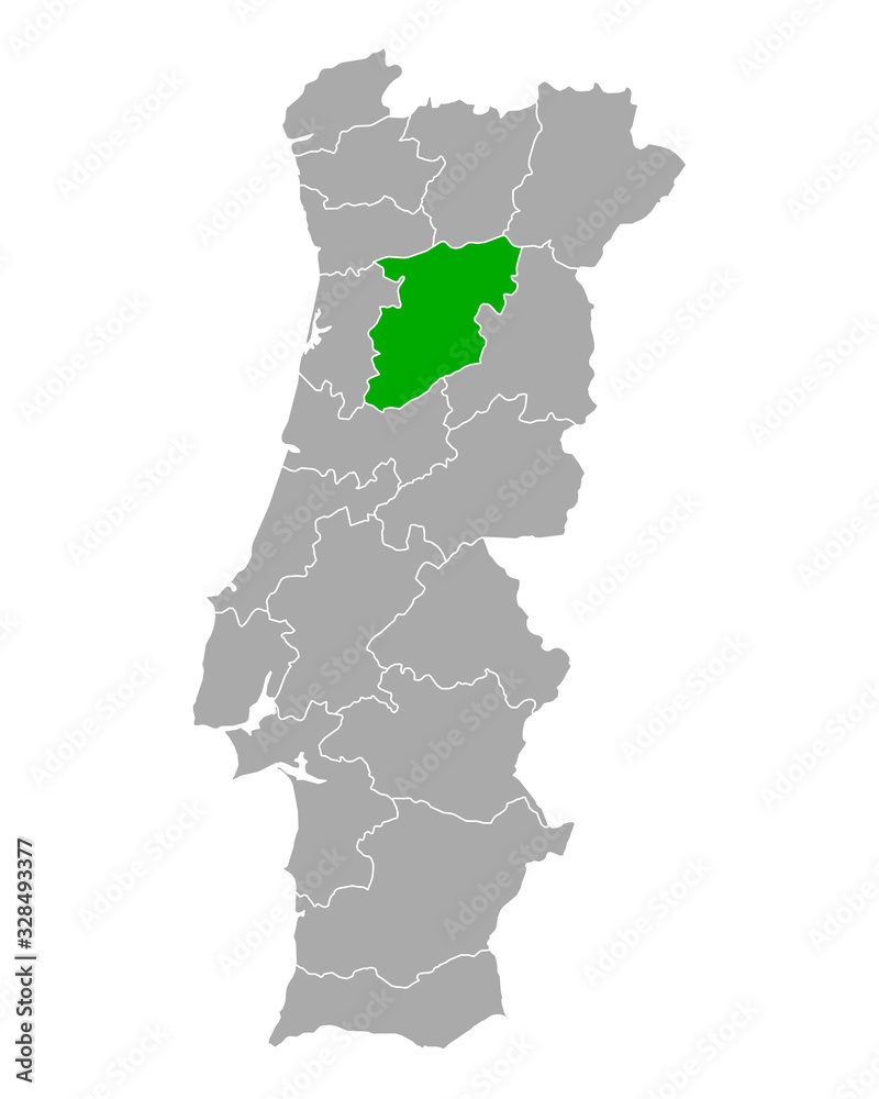Karte von Viseu in Portugal Karte von Viseu in Portugal