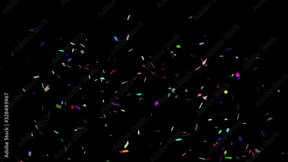 Colorful Isolated Confetti party popper Explosion confetti Blast Realistic On Transparent Background / Green Screen / Alpha Matte Channel Perfect For Compositing Into Your cgi Scene. 4K ProRes 4444