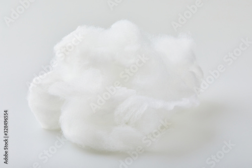 Fototapet Modern bio-polymeric synthetic filler  for fabric toys on on white background