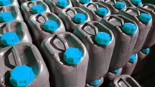 Adblue liquid in plastic canister