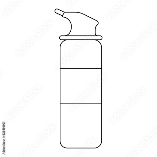 black and white vector flat icon of medical nasal sprey