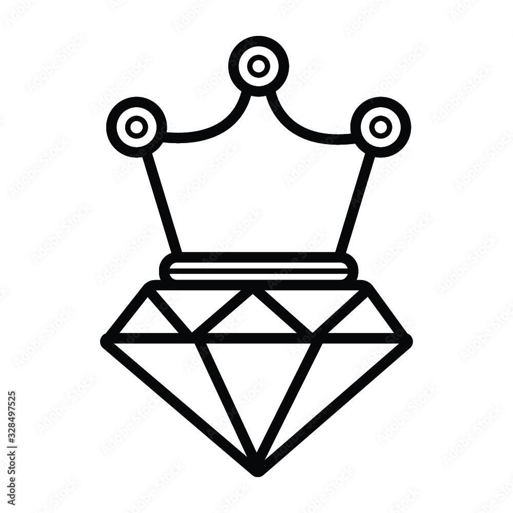 King Diamond icon vector illustration